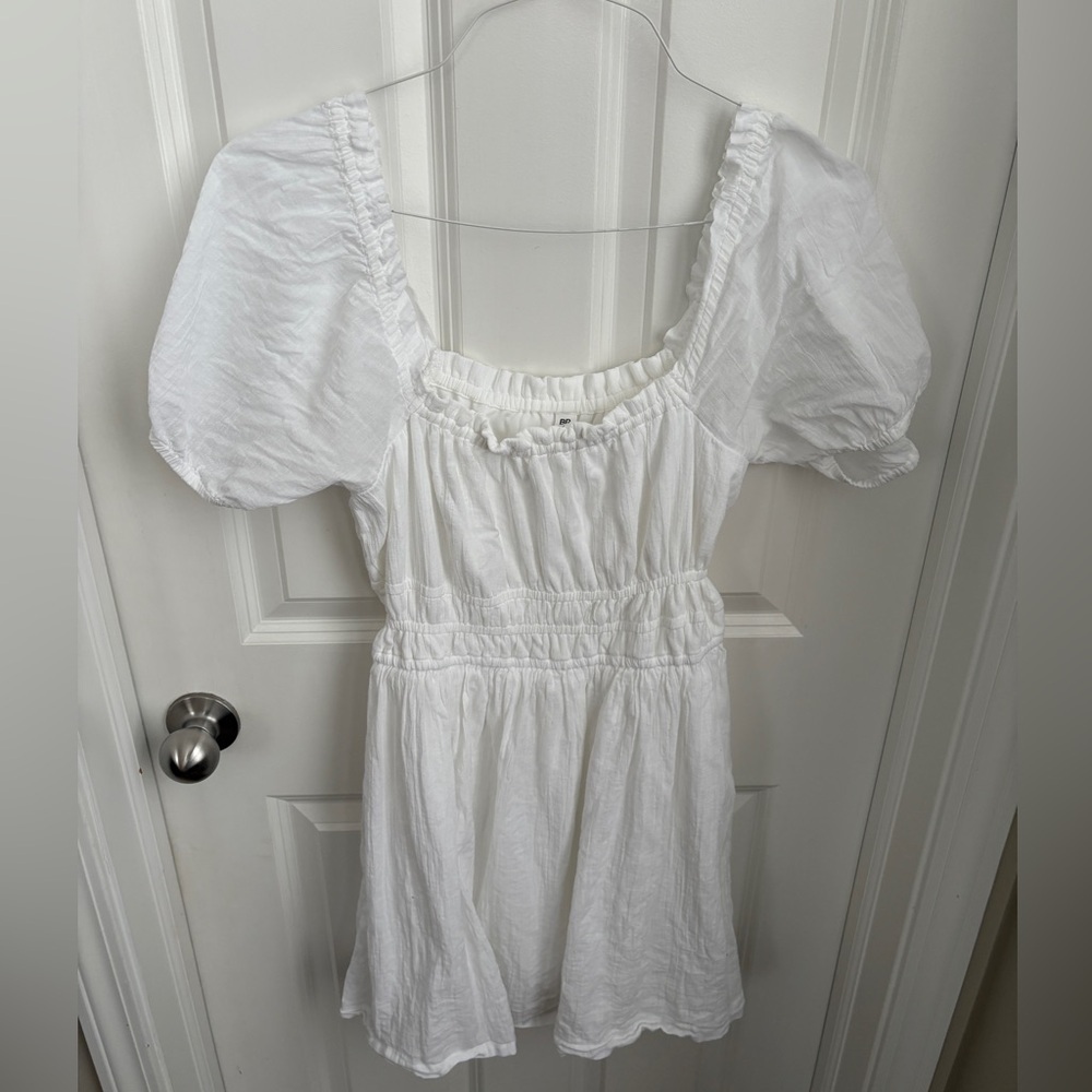 BP Smocked Cottagecore Feminine Girly Puff Sleeve Mini Dress Women’s Medium - Picture 2 of 6